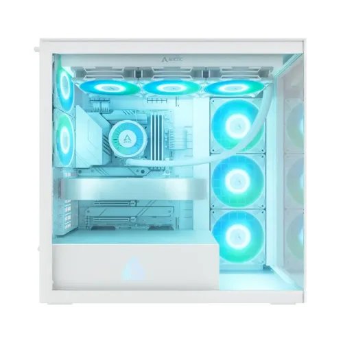 ArcticXtenderWhitetransparentwindowwoGPUverticalmount-MidTowerCasew.A-RGBFans