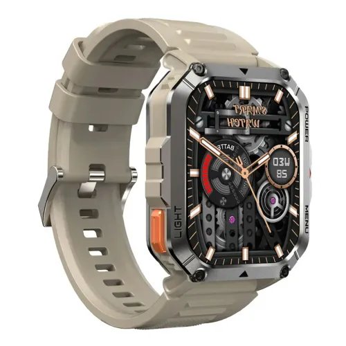 BLACKVIEWMULTI-FUNCTIONSMARTWATCHWITHFLASHLIGHTCOMPASSBTCALLHEALTHMANAGEMENTKHAKI