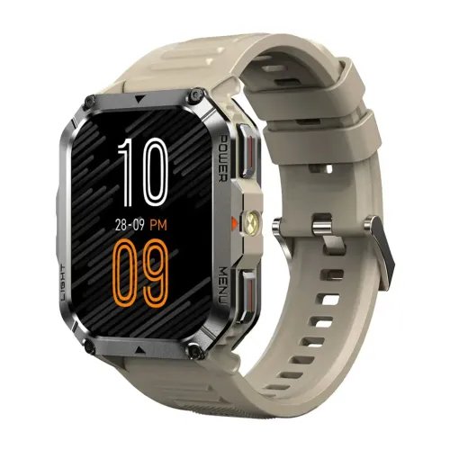 BLACKVIEWMULTI-FUNCTIONSMARTWATCHWITHFLASHLIGHTCOMPASSBTCALLHEALTHMANAGEMENTKHAKI