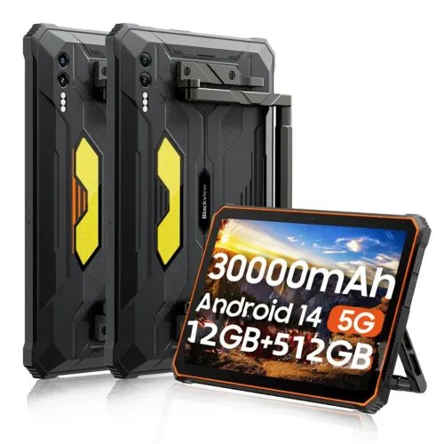 BLACKVIEWOCTA-CORERUGGEDTABLET10.9512GB512GBACTIVE10PRO5GNFCSIMANDROID14ORANGE