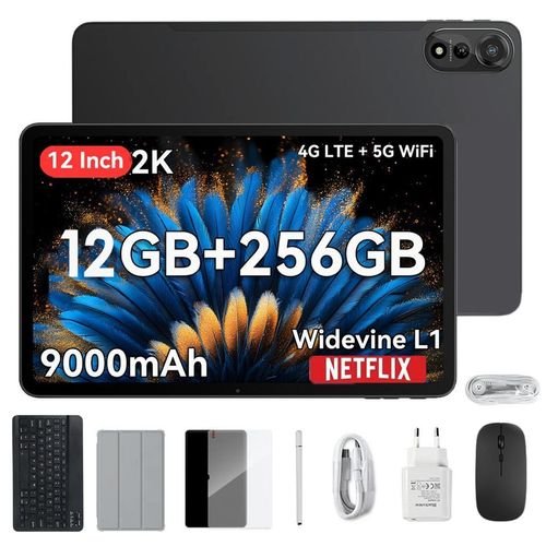 BLACKVIEWOCTA-CORETABLET1212GB256GBMEGA2SET4GANDROID15GREY