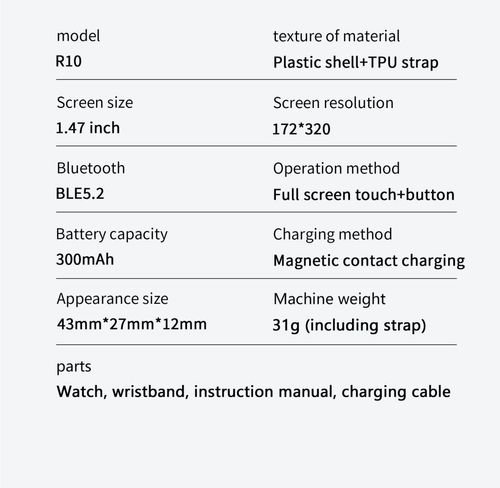 BLACKVIEWUNISEXSMARTWATCHBT5.2IP68BLACK