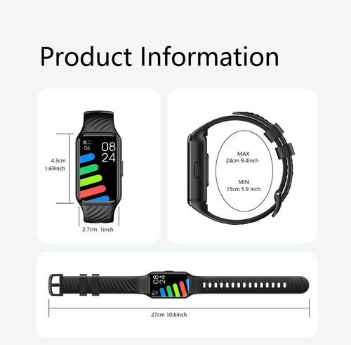 BLACKVIEWUNISEXSMARTWATCHBT5.2IP68BLACK