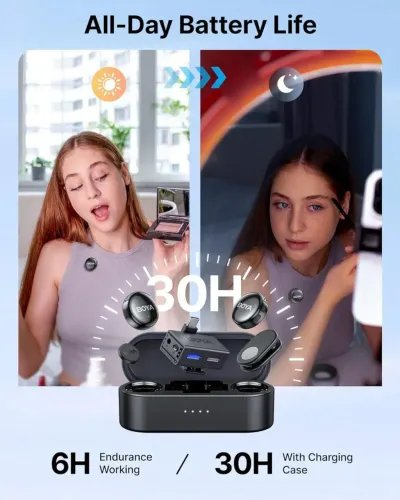 BOYALINK3-Type-C35mmAI-PoweredButtonWirelessMicrophone2TX1RXnoCase