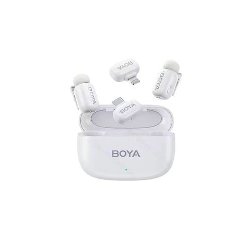 BOYAMiniiPhoneLightningType-CWhite-24GHz2micWirelessMicrophonewithChargingBox
