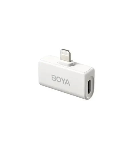 BOYAOmic-DWhite24GHzDualChannelWirelessMicrophoneForiPhoneLightning