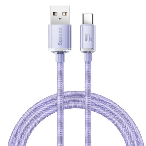 Baseus Crystal Shine Series Cable USB to Type-C 100W 1.2m Lilac