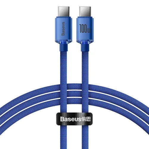 Baseus Crystal Shine Series PD Cable Type-C to Type-C 100W 1.2m Blue