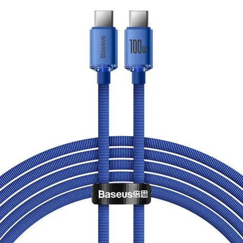 Baseus Crystal Shine Series PD Cable Type-C to Type-C 100W 2m Blue