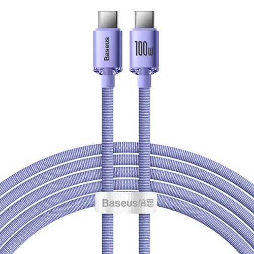 Baseus Crystal Shine Series PD Cable Type-C to Type-C 100W 2m Lilac