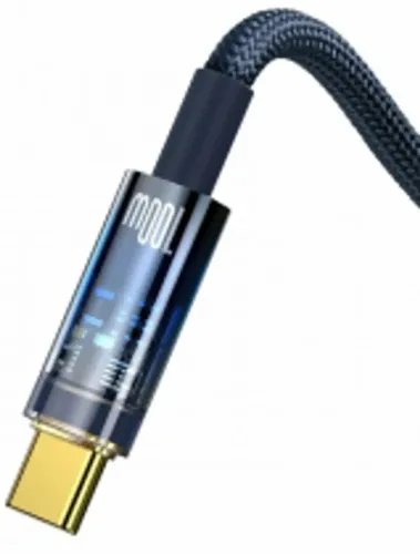 Baseus Explorer Series Auto Power-Off Fast Charging Data Cable USB to Type-C 100W 1m Blue