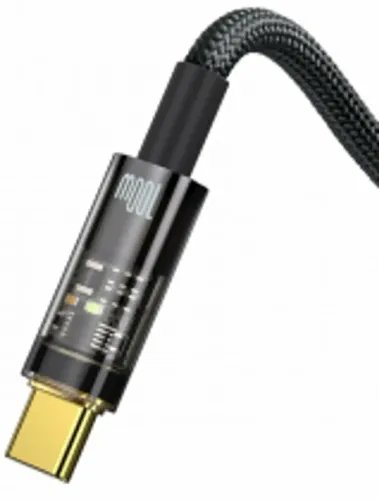 Baseus Explorer Series Auto Power-Off Fast Charging Data Cable USB to Type-C 100W 2m Black