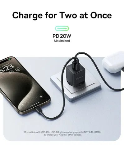 BaseusPalmFastChargerUSB-AUSB-C20WEUClusterBlack