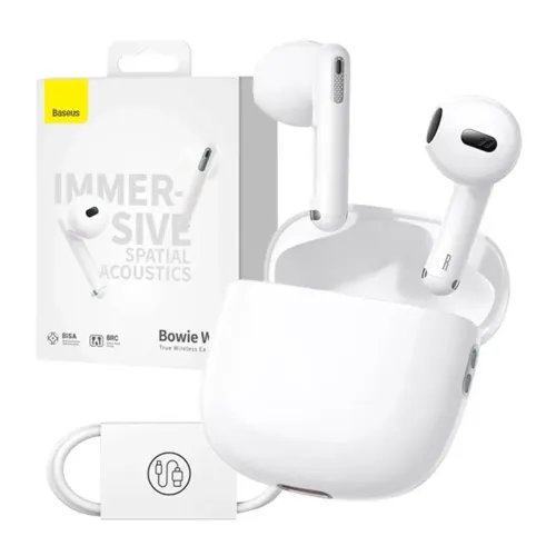 BaseusTrueWirelessEarphonesBowieWX5White
