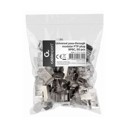 CABLEXPERTUNIVERSALPASS-THROUGHMODULARFTPPLUG8P8C50PACK