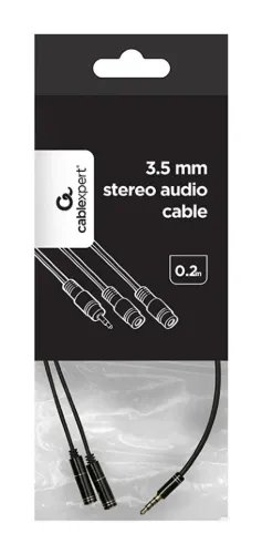 CABLEXPERT 35mm AUDIO MICROPHONE ADAPTER CABLE 02m METAL CONNECTORS