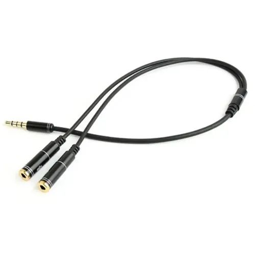 CABLEXPERT 35mm AUDIO MICROPHONE ADAPTER CABLE 02m METAL CONNECTORS
