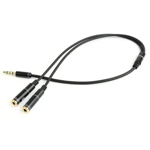 CABLEXPERT 35mm AUDIO MICROPHONE ADAPTER CABLE 02m METAL CONNECTORS