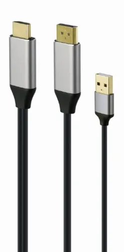 CABLEXPERT 4K HDMI MALE TO DISPLAYPORT MALE ADAPTER CABLE 2M BLACK RETAIL PACK