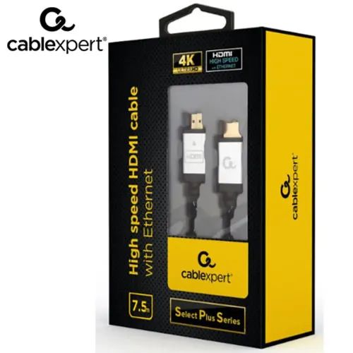 CABLEXPERT 4K HIGH SPEED HDMI CABLE WITH ETHERNET SELECT PLUS SERIES 7.5M