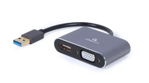 CABLEXPERT 4K USB TO HDMI VGA DISPLAY ADAPTER SPACE GREY RETAIL PACK