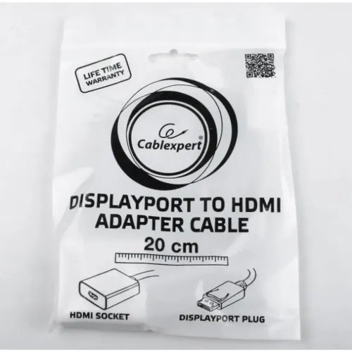 CABLEXPERT DISPLAY PORT TO HDMI ADAPTER WHITE