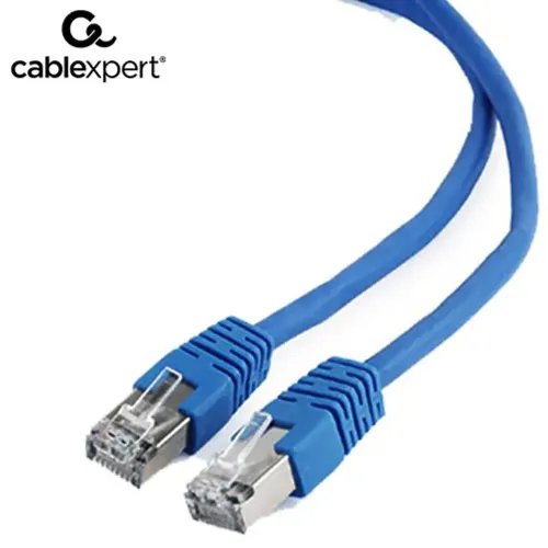 CABLEXPERT FTP CAT6 PATCH CORD BLUE SHIELDED 05M