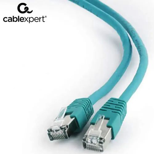 CABLEXPERT FTP CAT6 PATCH CORD GREEN SHIELDED 05M