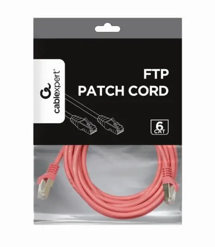 CABLEXPERT FTP CAT6 PATCH CORD PINK SHIELDED 3M