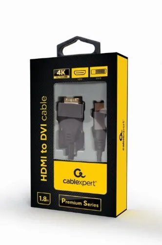 CABLEXPERT HDMI TO DVI CABLE PREMIUM SERIES 4K 18M RETAIL PACK