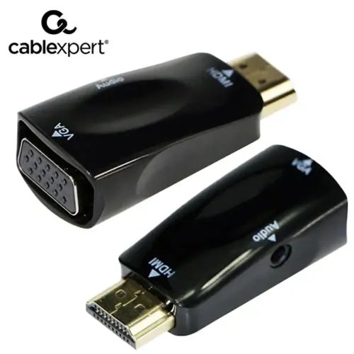 CABLEXPERT HDMI TO VGA AND AUDIO ADAPTER SINGLE PORTBLACK