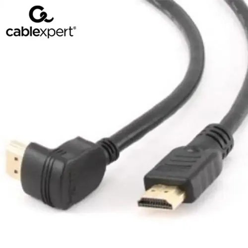 CABLEXPERT HDMI v.1.4 90DEGREES MALE TO STRAIGHT MALE CONNECTORS CABLE 19PINS GOLD PLATED 18M