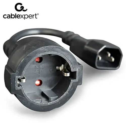 CABLEXPERT POWER ADAPTER CORD C14 MALE TO SCHUKO FEMALE