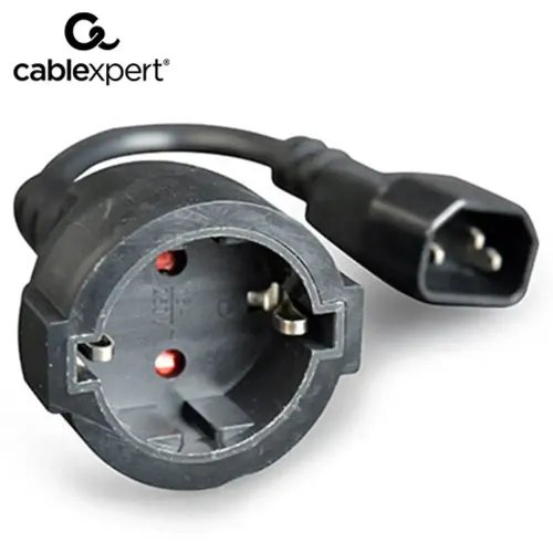 CABLEXPERT POWER ADAPTER CORD C14 MALE TO SCHUKO FEMALE