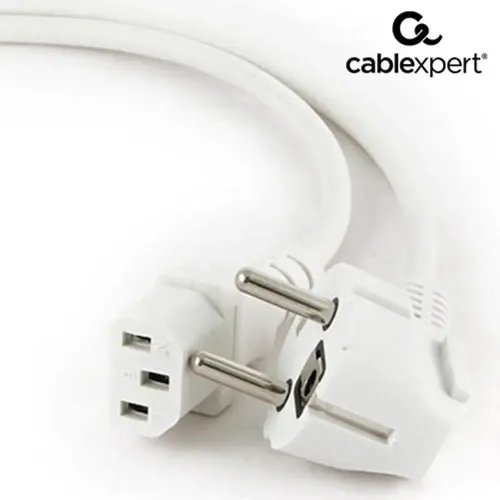 CABLEXPERT POWER CORD C13 VDE APPROVED WHITE 18m