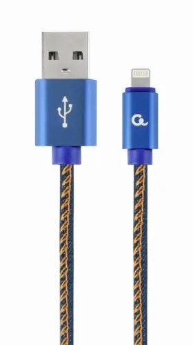 CABLEXPERT PREMIUM JEANS 8-PIN CABLE WITH METAL CONNECTORS 2M BLUE