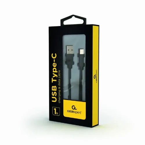 CABLEXPERT USB20 AM TO TYPE-C CABLE 1M BLACK RETAIL PACK