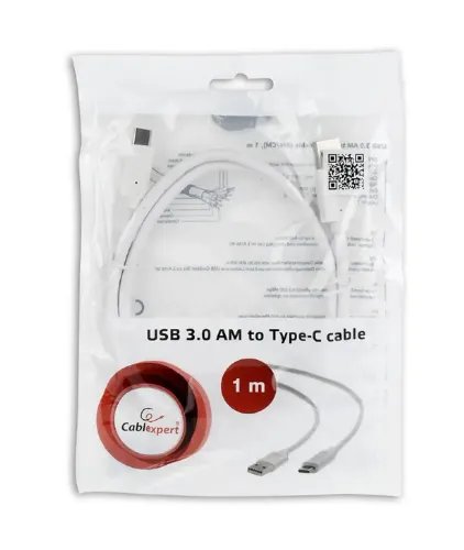 CABLEXPERT USB 3.0 AM TO TYPE-C CABLE 1M WHITE