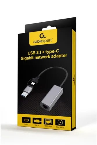 CABLEXPERT USB3.1TYPEC GIGABIT NETWORK ADAPTER SPACE GREY