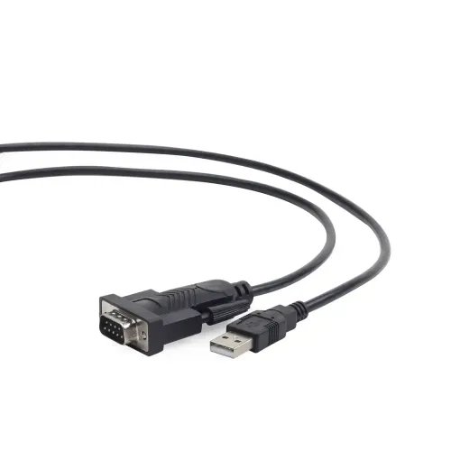 CABLEXPERT USB TO DB9M SERIAL PORT CONVERTER CABLE BLACK 15M
