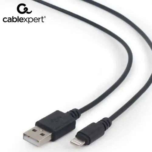 CABLEXPERT USB TO LIGHTNING SYNC AND CHARGING CABLE BLACK 3M