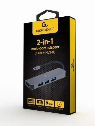 CABLEXPERT USB TYPE-C 2 IN 1 MULTI-PORT ADAPTER HUBHDMI
