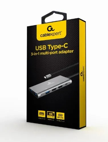 CABLEXPERT USB TYPE-C 3IN1 MULTI-PORT ADAPTER HUBHDMIPD