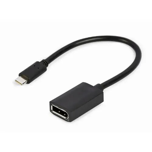 CABLEXPERT USB TYPE-C TO DISPLAYPORT ADAPTER CABLE 4K 15CM BLACK RETAIL PACK