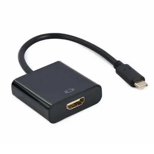 CABLEXPERT USB TYPE-C TO HDMI ADAPTER CABLE 4K60HZ 15CM BLACK RETAIL PACK