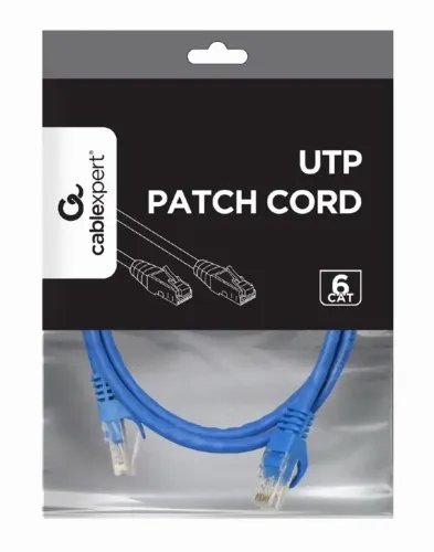 CABLEXPERT UTP CAT6 PATCH CORD 0.5M BLUE