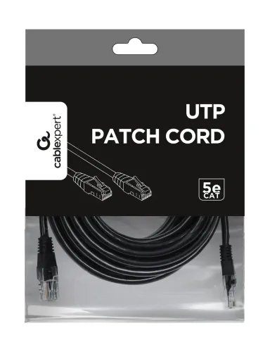 CABLEXPERT UTP PATCH CORD CAT5e BLACK 5M