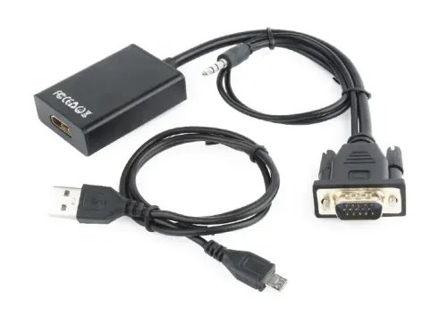 CABLEXPERT VGA TO HDMI ADAPTER CABLE 015M BLACK