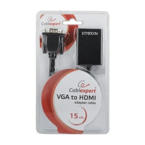 CABLEXPERT VGA TO HDMI ADAPTER CABLE 015M BLACK
