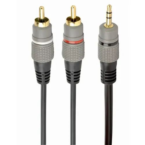 CABLXPERT 35MM STEREO PLUG TO 2RCA PLUGS 25M CABLE GOLD-PLATED CONNECTORS
